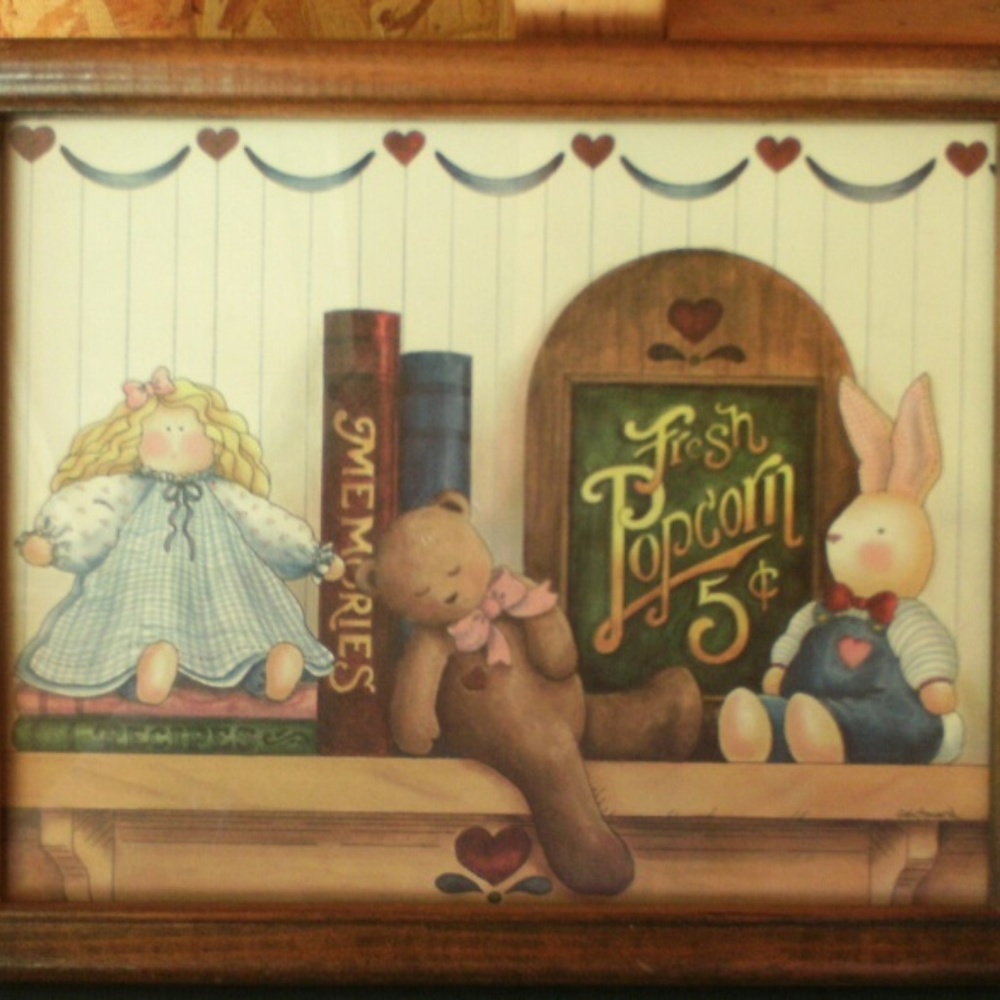 Vintage Country Shelf Framed Art Print